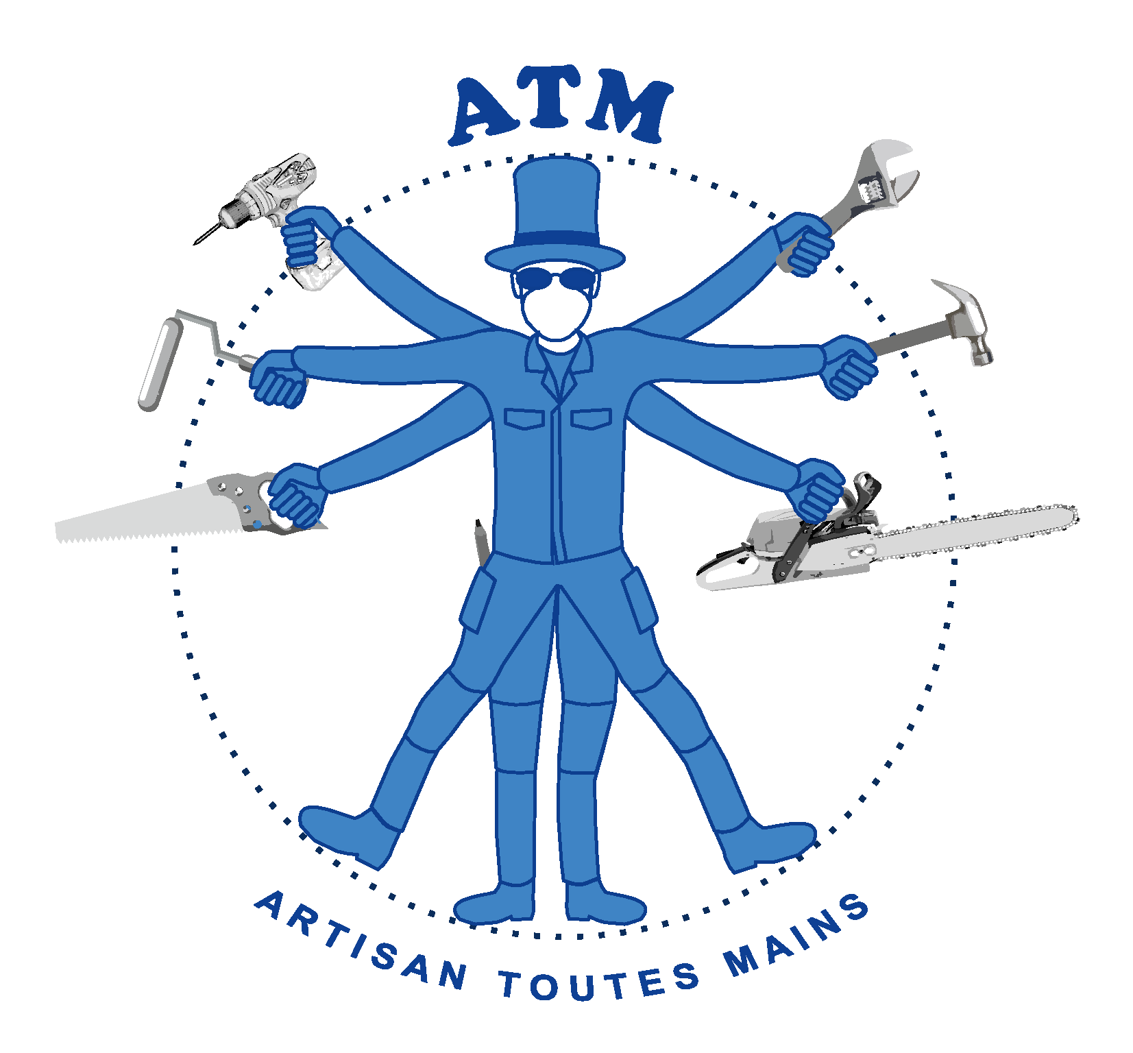 Logo ATM "Artisan Toutes Mains" Multiservices